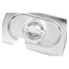 Tampa GN 1/9 Dynasteel em aço inoxidável para recipientes gastronorm.