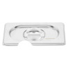 Tampa GN 1/9 Dynasteel em aço inoxidável para recipientes gastronorm.