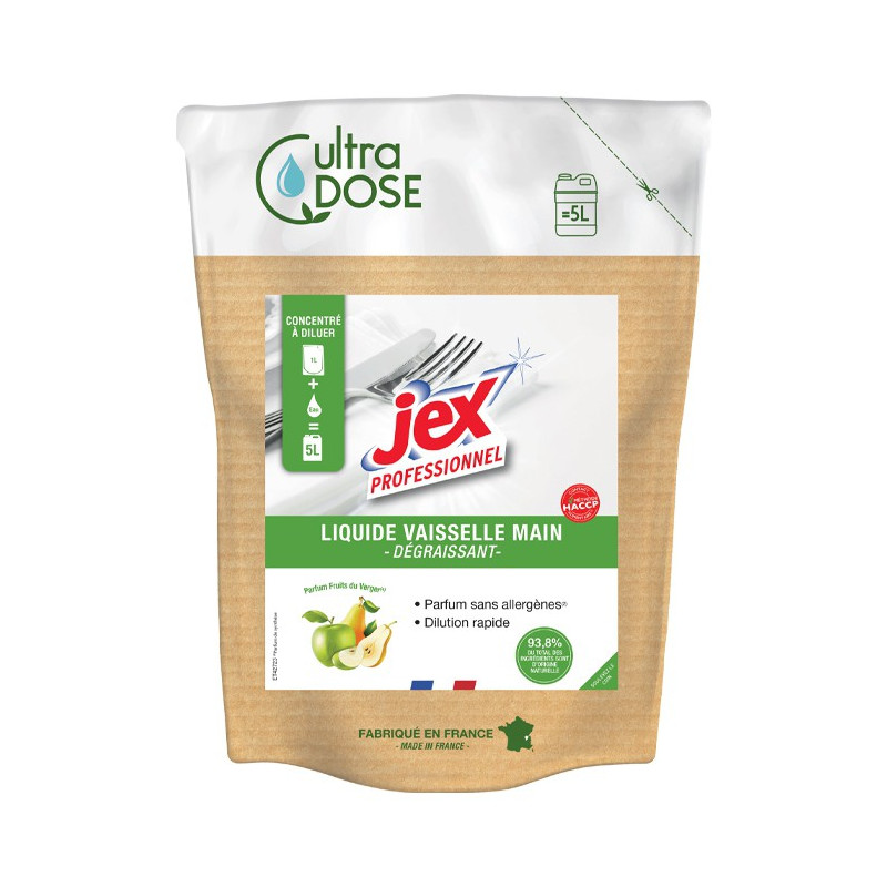 Detergente para mãos ultra concentrado 5 L - Frutas do Pomar Jex: elimina facilmente gorduras e sujeira Detergente para mãos ultra concentrado 5 L - Frutas do Pomar Jex: elimina facilmente gorduras e sujeira