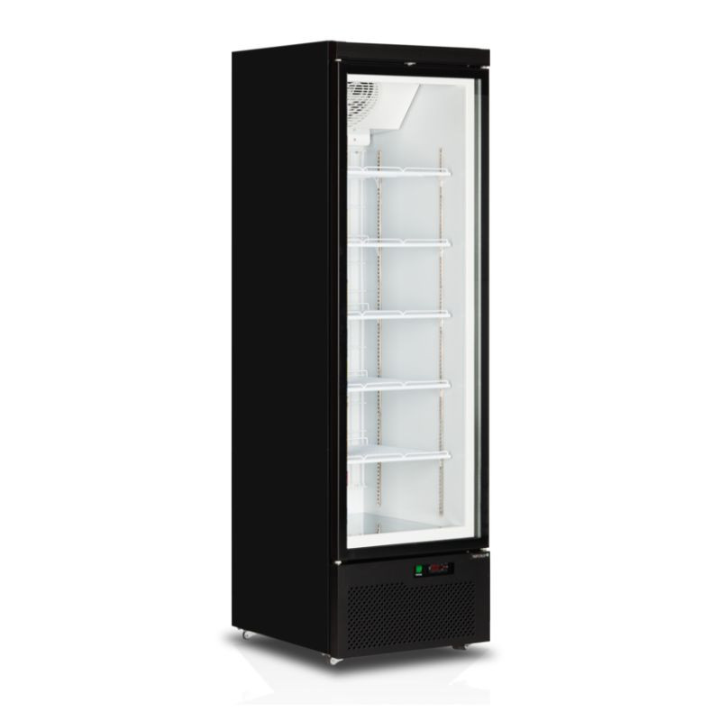 TEFCOLD Vitrine Congelador Preto - 1 Porta de Vidro - 390L: Apresentação ideal dos produtos congelados e baixo consumo de energi TEFCOLD Vitrine Congelador Preto - 1 Porta de Vidro - 390L: Apresentação ideal dos produtos congelados e baixo consumo de energi