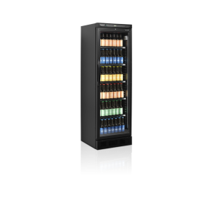 Armário Refrigerado para Bebidas Preto TEFCOLD - Porta de Vidro 347L - Elegância e Desempenho