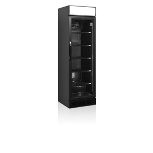 Armadura Refrigerada para Bebidas Preta TEFCOLD - Porta de Vidro 347L, Iluminação LED