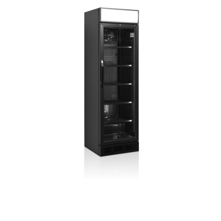 Armadura Refrigerada para Bebidas Preta TEFCOLD - Porta de Vidro 347L, Iluminação LED