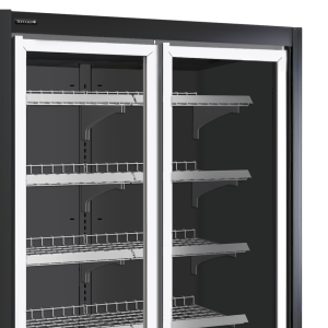 Vitrine Refrigerada de Supermercado Preta - 850 L TEFCOLD: Armazenamento ideal e destaque dos produtos