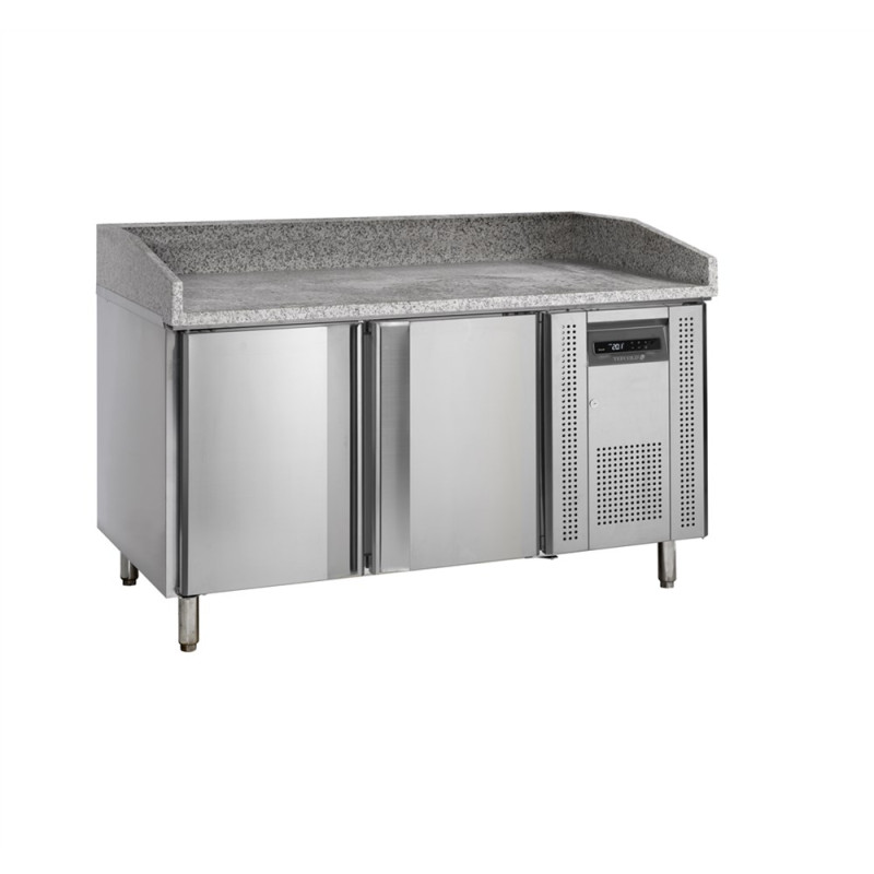 Mesa para Pizza Inox TEFCOLD - 400x600mm - 2 Portas - Alta Qualidade Mesa para Pizza Inox TEFCOLD - 400x600mm - 2 Portas - Alta Qualidade