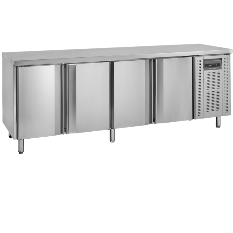 Mesa Refrigerada Negativa em Inox - 4 Portas - GN 1/1 TEFCOLD: desempenho ideal na cozinha! Mesa Refrigerada Negativa em Inox - 4 Portas - GN 1/1 TEFCOLD: desempenho ideal na cozinha!