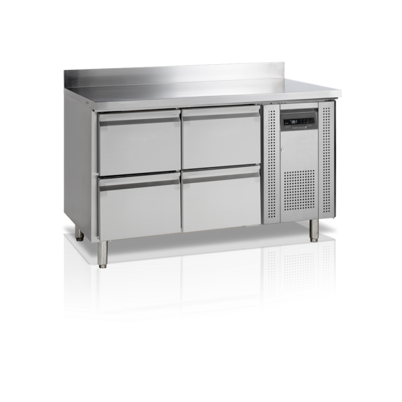 A Mesa Refrigerada Positiva com Backsplash em Inox - 4 Gavetas GN 1/1 TEFCOLD: eficiência e desempenho na cozinha profissional A Mesa Refrigerada Positiva com Backsplash em Inox - 4 Gavetas GN 1/1 TEFCOLD: eficiência e desempenho na cozinha profissional
