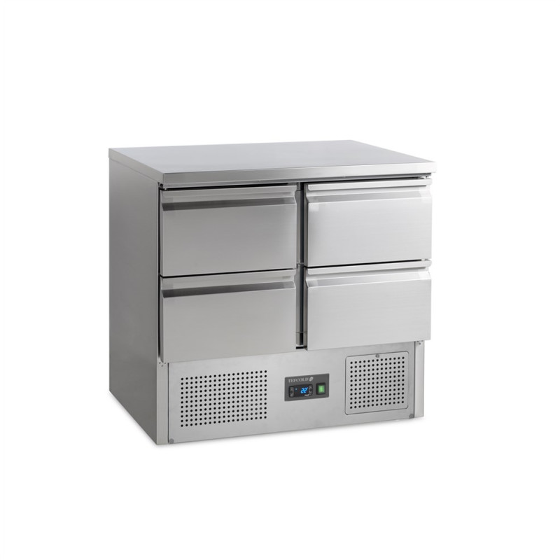 Saladette Refrigerada Positiva GN 1/1 em Inox - 4 Gavetas - 230 L | TEFCOLD Saladette Refrigerada Positiva GN 1/1 em Inox - 4 Gavetas - 230 L | TEFCOLD