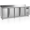 Mesa Refrigerada com Backsplash em Inox - 4 Portas - GN 1/1 - Tefcold