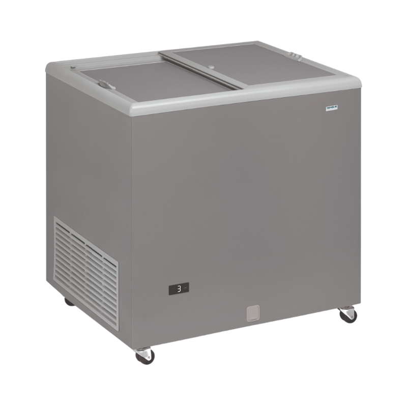 Congelador Baú Profissional Inox e Tampa Opaca - 220 L Congelador Baú Profissional Inox e Tampa Opaca - 220 L