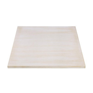 Tabuleiro de Mesa Quadrado Pré-perfurado Vintage Branco 700 mm Bolero - Alta qualidade em vime