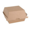 Pequenas caixas de hambúrguer compostáveis 112mm - Lote 150 Kraft Fiesta