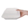Caixas 3 Compartimentos de Bagasse Compostáveis 201mm - Pacote com 200