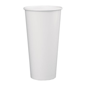 Copos de papel para bebidas frias de 625ml 90mm - Lote de 1000 recicláveis, elegantes e práticos.