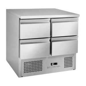 Mesa Refrigerada Positiva - 4 Gavetas GN 1/2 - Dynasteel