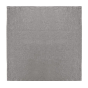 Guardanapos de mesa de linho cinza 400 x 400 mm - Conjunto de 12 - Olympia