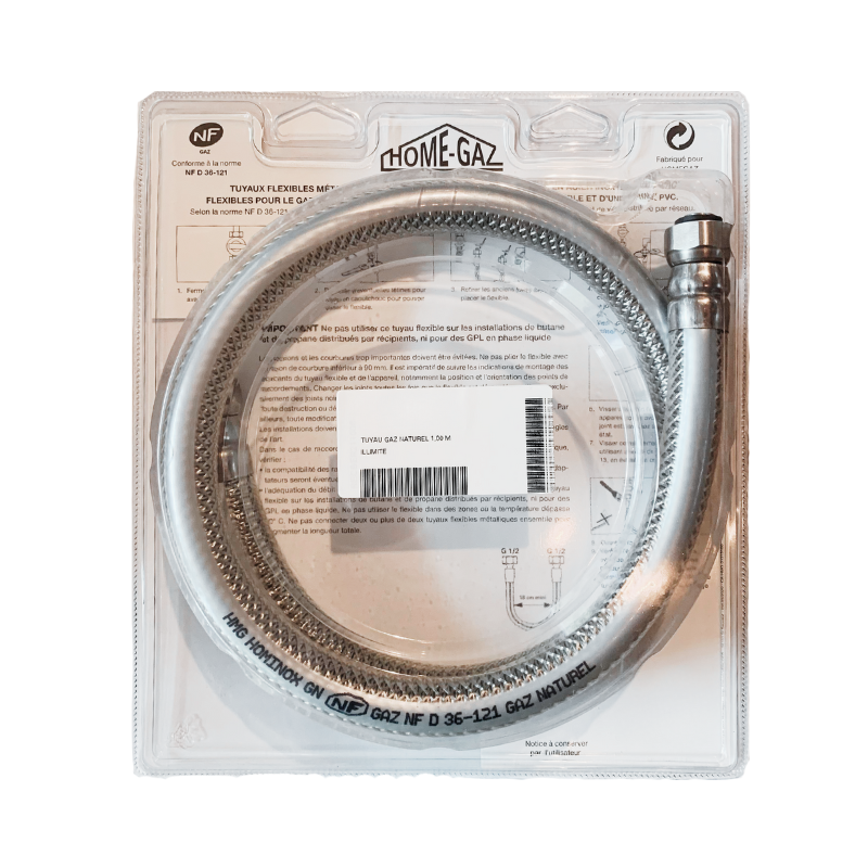 Tubo flexível para conexão ao gás da cidade para fritadeira a gás 23 L - Dynasteel Tubo flexível para conexão ao gás da cidade para fritadeira a gás 23 L - Dynasteel