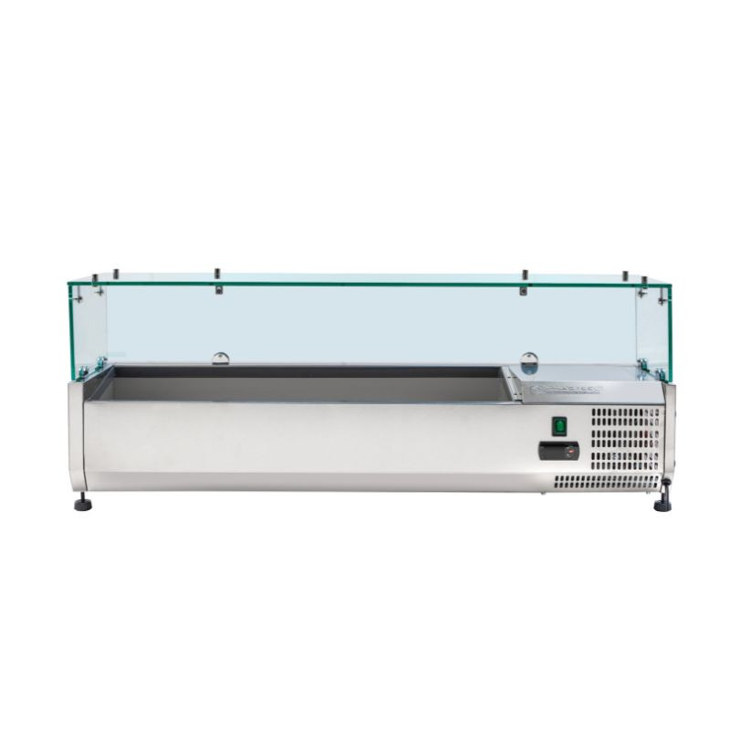 Saladette refrigerada com vidro 5 x GN 1/4 - Dynasteel Saladette refrigerada com vidro 5 x GN 1/4 - Dynasteel