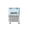 Saladette refrigerada com vidro 5 x GN 1/4 - Dynasteel