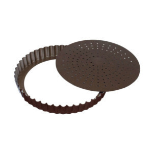 Tourtière Canelada Perfurada Antiaderente 260mm Fundo Móvel