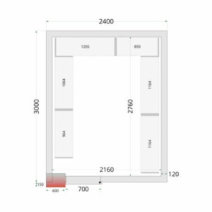 Painel Câmara Fria 2400 x 3000 mm TEFCOLD - Desempenho ótimo