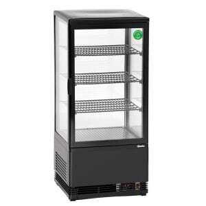 Mini Vitrine Refrigerada Profissional Bartscher - 78 L Preta