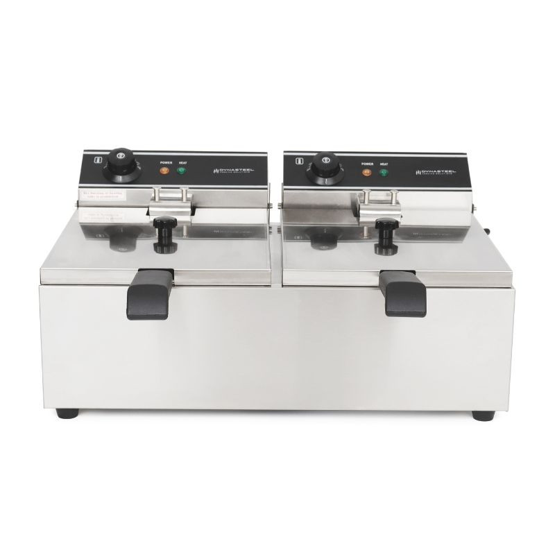 Fritadeira profissional Dynasteel - 2 x 10 L | Capacidade 20 L | Aço inoxidável | Potência 2 x 3000 W Fritadeira profissional Dynasteel - 2 x 10 L | Capacidade 20 L | Aço inoxidável | Potência 2 x 3000 W