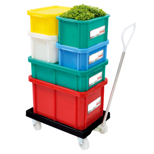 Bac Retangular 15 L com Tampa Verde HACCP - GILAC