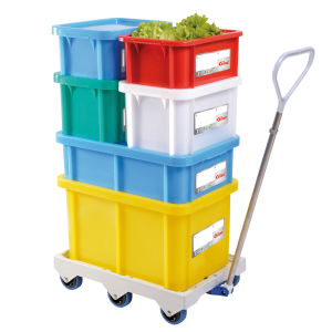 Bac Retangular 15 L com Tampa Verde HACCP - GILAC