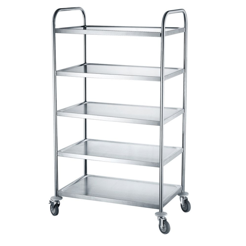 Carrinho de Serviço Inox 5 Prateleiras - Hendi Carrinho de Serviço Inox 5 Prateleiras - Hendi