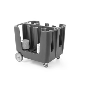 Carrinho de pratos com colunas simétricas Cambro