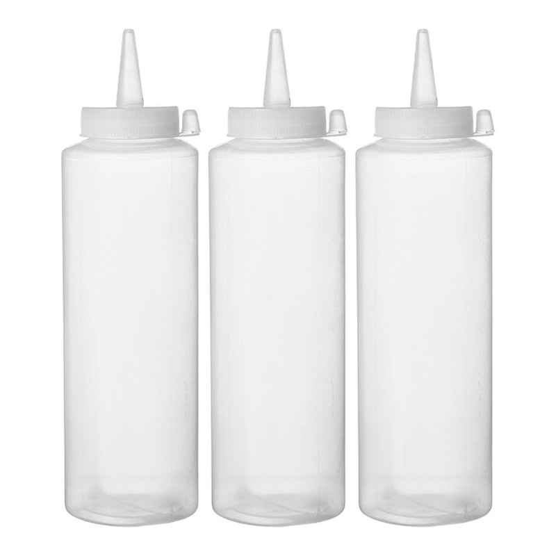 Conjunto de frascos distribuidores - 3 peças - Marca HENDI - Fourniresto Conjunto de frascos distribuidores - 3 peças - Marca HENDI - Fourniresto
