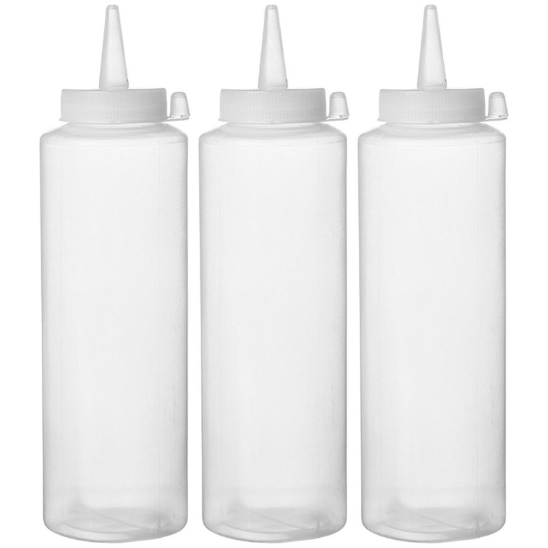 Conjunto de frascos distribuidores - 3 peças - Marca HENDI - Fourniresto Conjunto de frascos distribuidores - 3 peças - Marca HENDI - Fourniresto