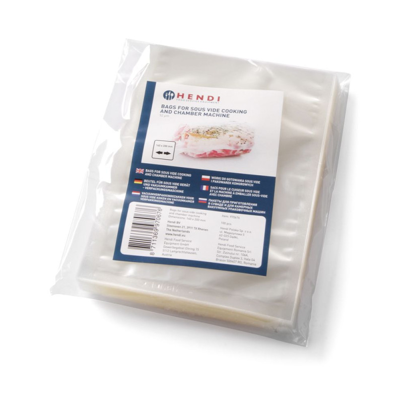 Sacolas de Cozimento Sous Vide Lisas 350 x 250 mm - Pacote com 100 Sacolas de Cozimento Sous Vide Lisas 350 x 250 mm - Pacote com 100