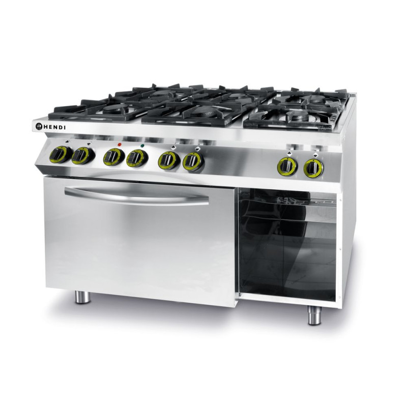 Forno de Cozinha Line - 6 queimadores com Forno de Convecção Elétrico GN 1/1 Forno de Cozinha Line - 6 queimadores com Forno de Convecção Elétrico GN 1/1