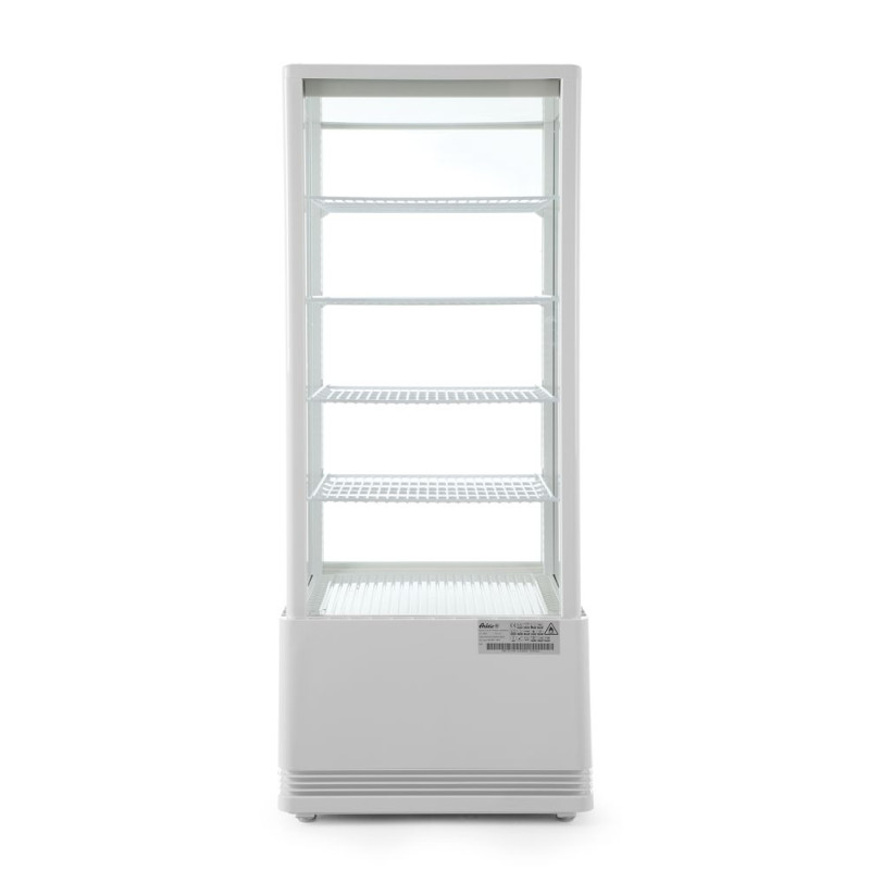Vitrina refrigerada branca com 4 lados de vidro - 98 litros Vitrina refrigerada branca com 4 lados de vidro - 98 litros