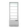 Vitrina refrigerada branca com 4 lados de vidro - 98 litros