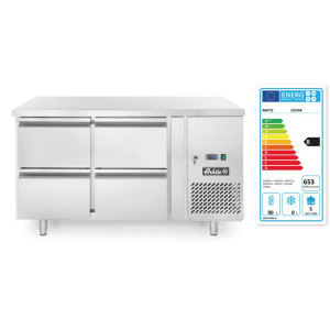 Frigorífico de balcão com quatro gavetas Profi Line 280L - Marca HENDI - Fourniresto
