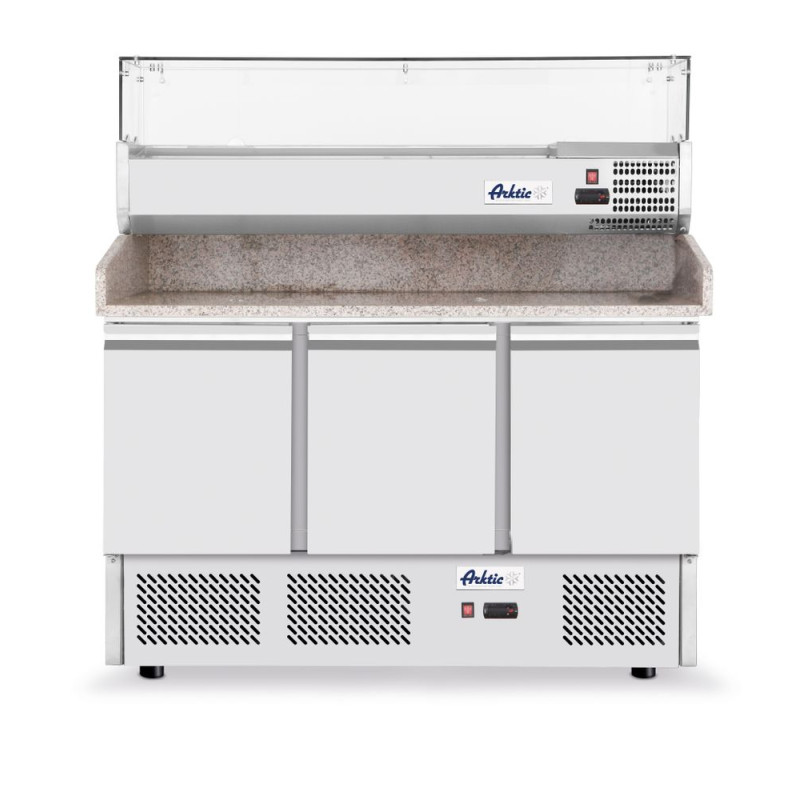 Balcão de Preparação Refrigerado para Pizzas ou Saladas - 380 L + 40 L Balcão de Preparação Refrigerado para Pizzas ou Saladas - 380 L + 40 L