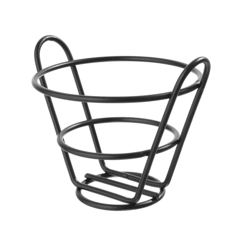Cesto de Batatas Fritas Preto Fosco - 115 mm de Diâmetro Cesto de Batatas Fritas Preto Fosco - 115 mm de Diâmetro