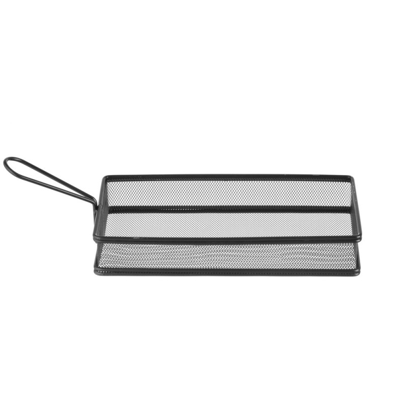 Cesto de Batatas Fritas em Miniatura Preto - 255 x 135 mm Cesto de Batatas Fritas em Miniatura Preto - 255 x 135 mm