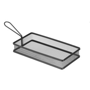 Cesto de Batatas Fritas em Miniatura Preto - 255 x 135 mm