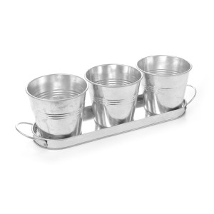 3 baldes com bandeja - Marca HENDI - Fourniresto