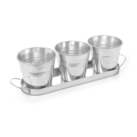 3 baldes com bandeja - Marca HENDI - Fourniresto