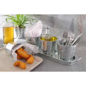3 baldes com bandeja - Marca HENDI - Fourniresto