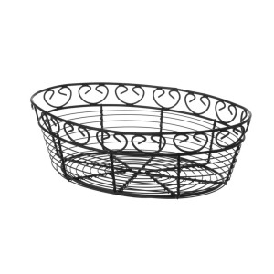 Cesto de Decoração Oval em Fio - 255 x 160 mm