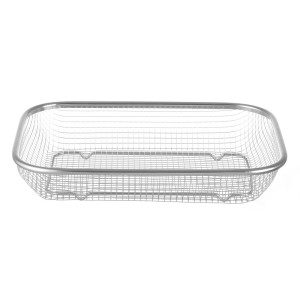 Cesto de serviço em aço inoxidável - 290 x 220 mm