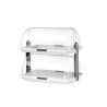 Vitrina retangular com tampa deslizante - 2 bandejas - 465 x 310 mm