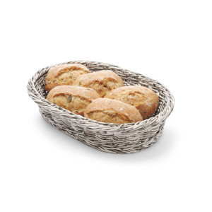 Cesto de pão oval cinza - 320 x 230 mm