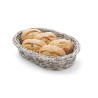 Cesto de pão oval cinza - 320 x 230 mm